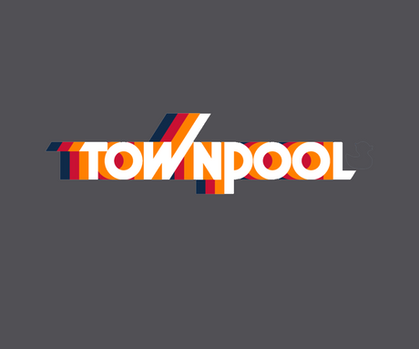 TownPool Retro Grey Tee Shirt (Grey, White)