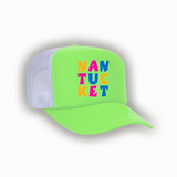 Nantucket Stacked (Neon Green, White,) Trucker Hat