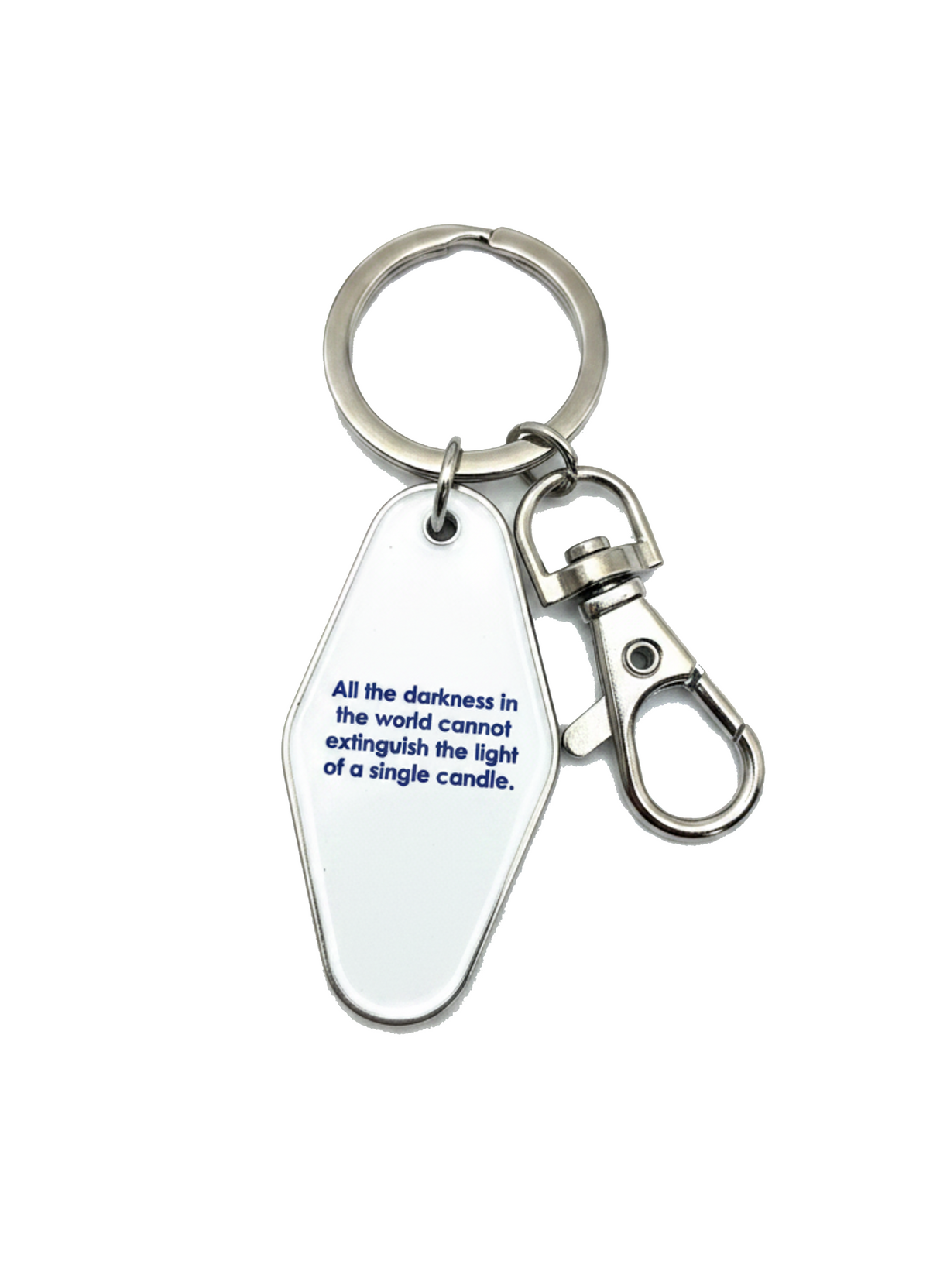 White - The Light - Nantucket Keychain (Metal)