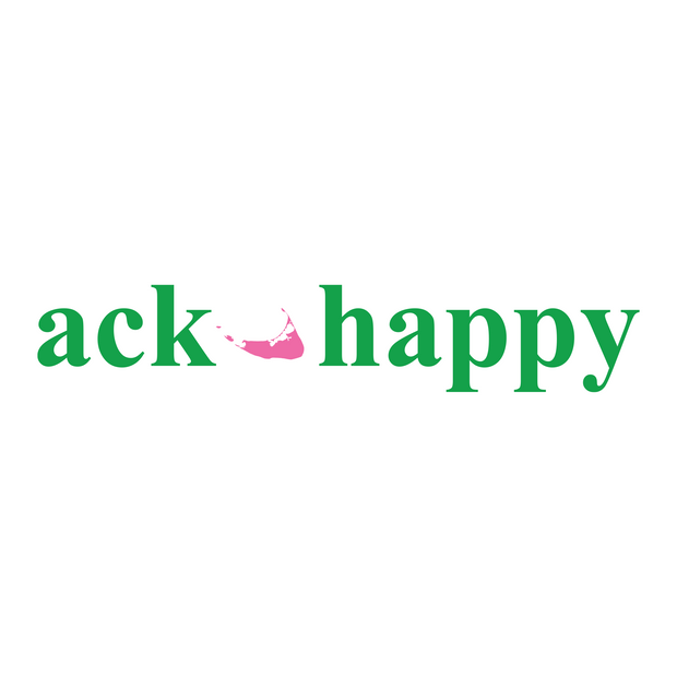 Ack Happy (Green Logo) White Long Sleeve Tee Shirt