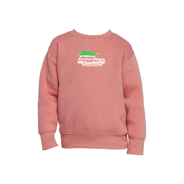 Children's Holiday Woody Crewneck (Nantucket Red, White)