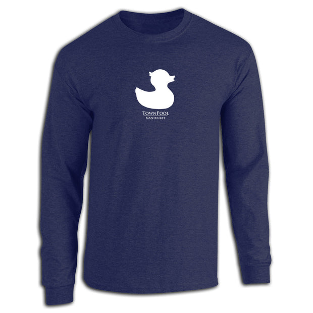 Navy Long Sleeve Duck Tee Shirt