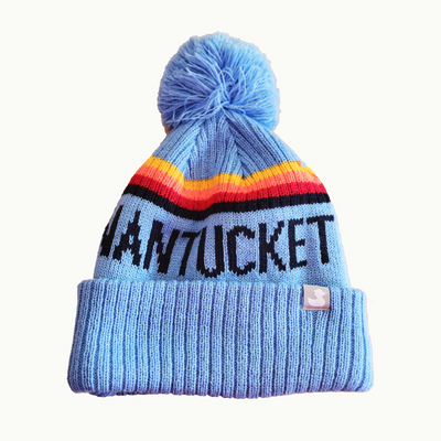 Kam: Maggie Blue Nantucket Winter Hat (Maggie Blue, Striped)