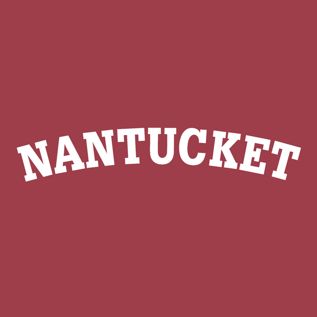 Nantucket Red Long Sleeve Tee Shirt White Logo