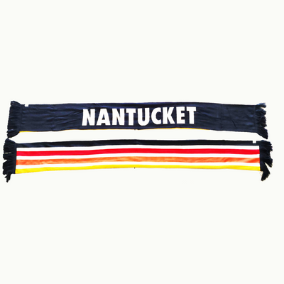 Striped Nantucket Winter Scarf (Striped, Navy)