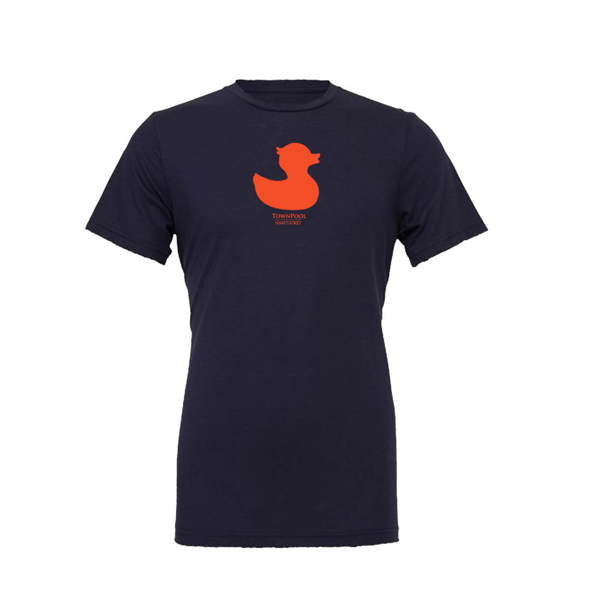 Duck Short Sleeve Tee Shirt (Navy, Orange)