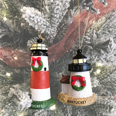 2 Ornament Set - Sankaty & Brant Point Lighthouse
