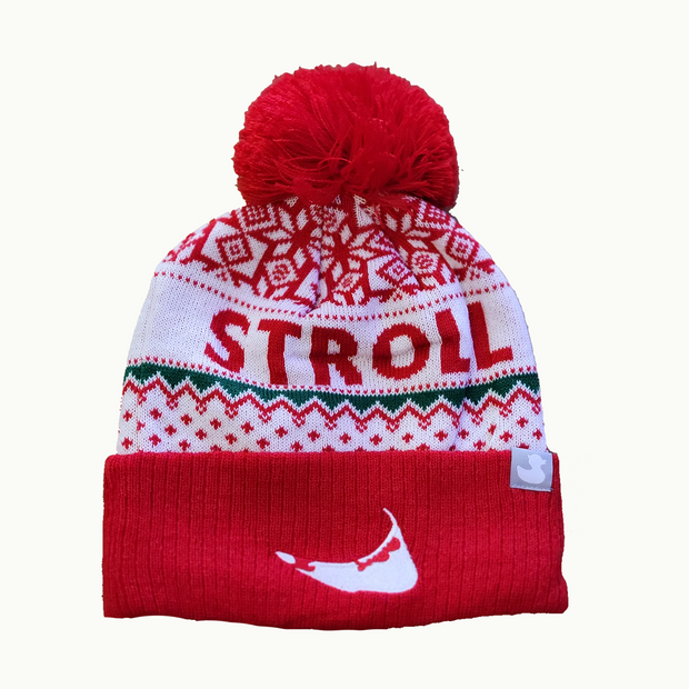 Red Stroll Winter Hat (Red,White)