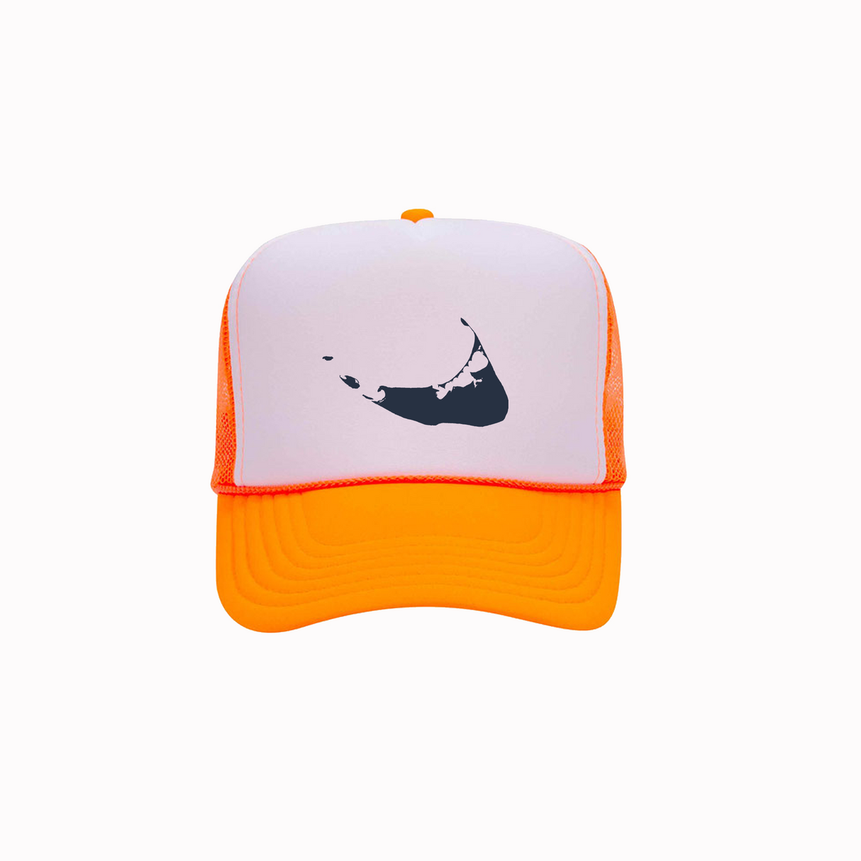 TownPool Island Hat (White/Orange, Navy)