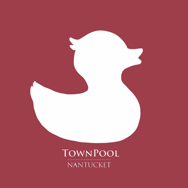Nantucket Red Long Sleeve Duck Tee Shirt White Logo